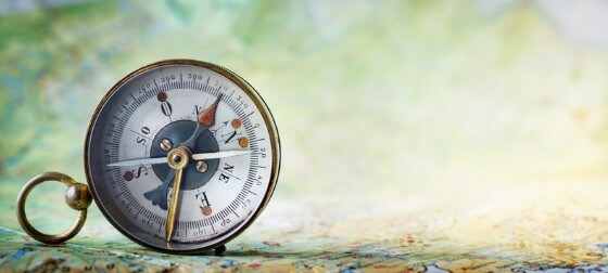 Kompass für eine Oldtimer-Rallye